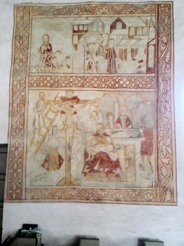 Størstedelen af kalkmalerierne er fra reformationens indførelsestid 1530-40